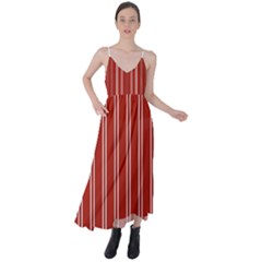 Nice Stripes - Apple Red Tie Back Maxi Dress by FashionBoulevard