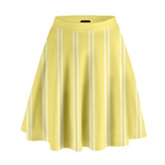 Nice Stripes - Blonde Yellow High Waist Skirt by FashionBoulevard