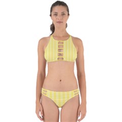 Nice Stripes - Blonde Yellow Perfectly Cut Out Bikini Set by FashionBoulevard