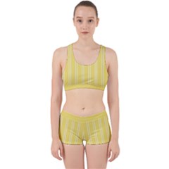 Nice Stripes - Blonde Yellow Work It Out Gym Set by FashionBoulevard