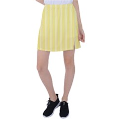 Nice Stripes - Blonde Yellow Tennis Skirt by FashionBoulevard