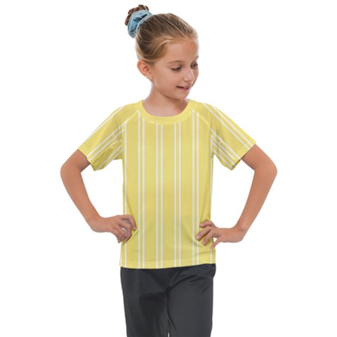 Nice Stripes - Blonde Yellow Kids  Mesh Piece Tee by FashionBoulevard