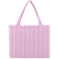 Nice Stripes - Blush Pink Mini Tote Bag by FashionBoulevard