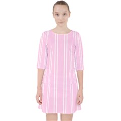 Nice Stripes - Blush Pink Pocket Dress by FashionBoulevard