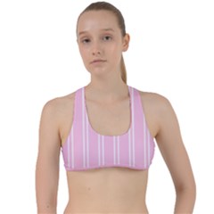 Nice Stripes - Blush Pink Criss Cross Racerback Sports Bra by FashionBoulevard