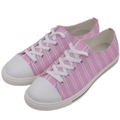 Nice Stripes - Blush Pink Women s Low Top Canvas Sneakers