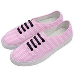 Nice Stripes - Blush Pink Women s Classic Low Top Sneakers by FashionBoulevard