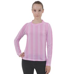 Nice Stripes - Blush Pink Women s Pique Long Sleeve Tee