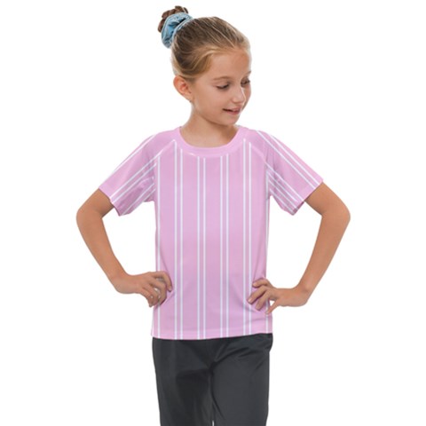 Nice Stripes - Blush Pink Kids  Mesh Piece Tee by FashionBoulevard