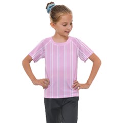 Nice Stripes - Blush Pink Kids  Mesh Piece Tee