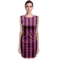 Nice Stripes - Boysenberry Purple Classic Sleeveless Midi Dress by FashionBoulevard