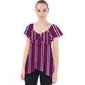 Nice Stripes - Boysenberry Purple Lace Front Dolly Top View1