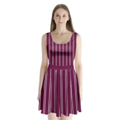 Nice Stripes - Boysenberry Purple Split Back Mini Dress  by FashionBoulevard