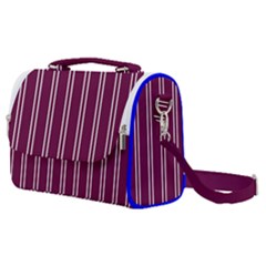 Nice Stripes - Boysenberry Purple Satchel Shoulder Bag by FashionBoulevard