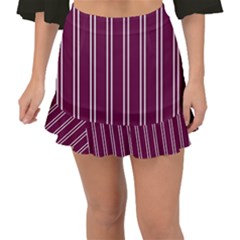 Nice Stripes - Boysenberry Purple Fishtail Mini Chiffon Skirt by FashionBoulevard