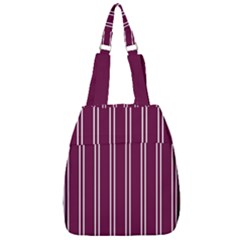 Nice Stripes - Boysenberry Purple Center Zip Backpack by FashionBoulevard