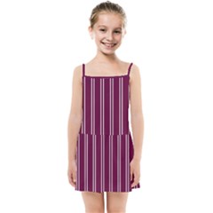 Nice Stripes - Boysenberry Purple Kids  Summer Sun Dress by FashionBoulevard