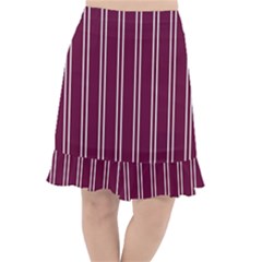 Nice Stripes - Boysenberry Purple Fishtail Chiffon Skirt by FashionBoulevard