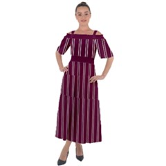 Nice Stripes - Boysenberry Purple Shoulder Straps Boho Maxi Dress  by FashionBoulevard