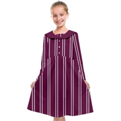 Nice Stripes - Boysenberry Purple Kids  Midi Sailor Dress by FashionBoulevard