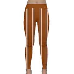 Nice Stripes - Burnt Orange Classic Yoga Leggings by FashionBoulevard