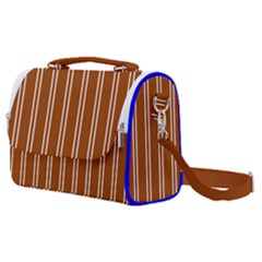 Nice Stripes - Burnt Orange Satchel Shoulder Bag by FashionBoulevard