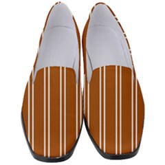 Nice Stripes - Burnt Orange Women s Classic Loafer Heels by FashionBoulevard