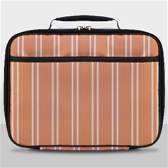 Nice Stripes - Cantaloupe Orange Full Print Lunch Bag by FashionBoulevard