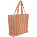 Nice Stripes - Cantaloupe Orange Zip Up Canvas Bag View2