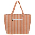 Nice Stripes - Cantaloupe Orange Zip Up Canvas Bag View3