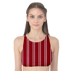 Nice Stripes - Carmine Red Tank Bikini Top by FashionBoulevard