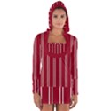 Nice Stripes - Carmine Red Long Sleeve Hooded T-shirt View1