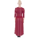 Nice Stripes - Carmine Red Quarter Sleeve Wrap Maxi Dress View2