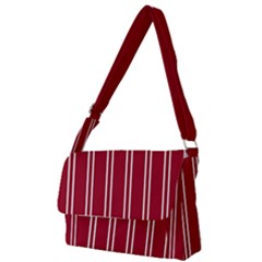 Nice Stripes - Carmine Red Full Print Messenger Bag (s) by FashionBoulevard