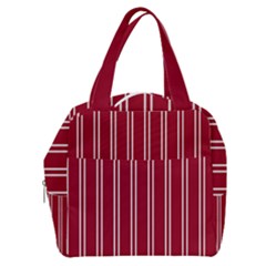 Nice Stripes - Carmine Red Boxy Hand Bag by FashionBoulevard