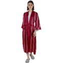 Nice Stripes - Carmine Red Maxi Satin Kimono View1