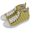 Nice Stripes - Ceylon Yellow Women s Mid-Top Canvas Sneakers View2