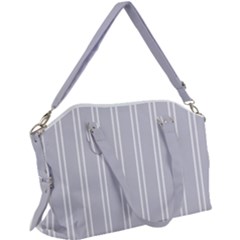 Nice Stripes - Cloudy Grey Canvas Crossbody Bag by FashionBoulevard