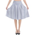 Nice Stripes - Cloudy Grey Flared Midi Skirt View1