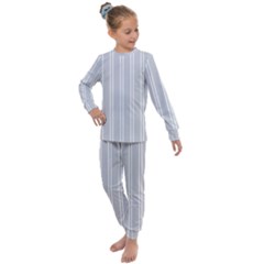 Nice Stripes - Cloudy Grey Kids  Long Sleeve Set  by FashionBoulevard