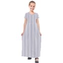 Nice Stripes - Cloudy Grey Kids  Short Sleeve Maxi Dress View1