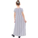 Nice Stripes - Cloudy Grey Kids  Short Sleeve Maxi Dress View2