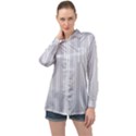 Nice Stripes - Cloudy Grey Long Sleeve Satin Shirt View1