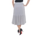 Nice Stripes - Cloudy Grey Midi Mermaid Skirt View2