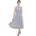 Nice Stripes - Cloudy Grey Round Neck Boho Dress View1