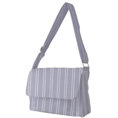 Nice Stripes - Cloudy Grey Full Print Messenger Bag (l)