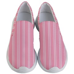 Nice Stripes - Flamingo Pink Women s Lightweight Slip Ons by FashionBoulevard