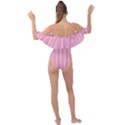 Nice Stripes - Flamingo Pink Drape Piece Swimsuit View2