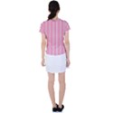 Nice Stripes - Flamingo Pink Women s Sports Top View2