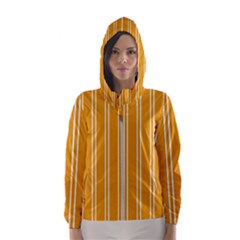 Nice Stripes - Honey Orange Women s Hooded Windbreaker by FashionBoulevard